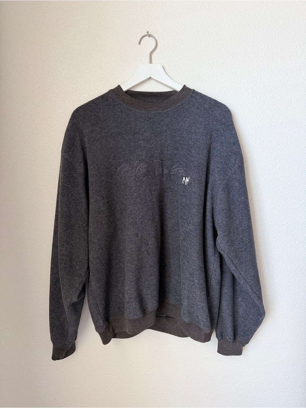 Big Dogs Charcoal Gray Crewneck Sweater